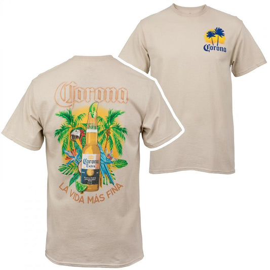 Corona Extra La Vida Mas Fina Bottle T-shirt - 2 Side - Celebrity Style - Unisex Appeal - Choose Your Fit - Wide Color Selection - Diverse Style Selec