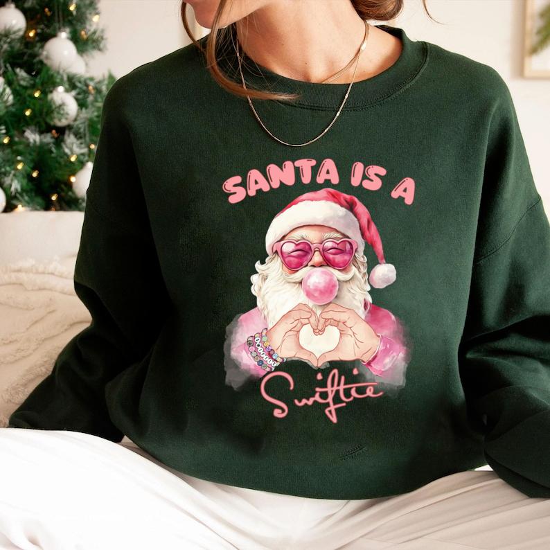 Santa Is A Singer Shirt, Cozy Christmas Shirt