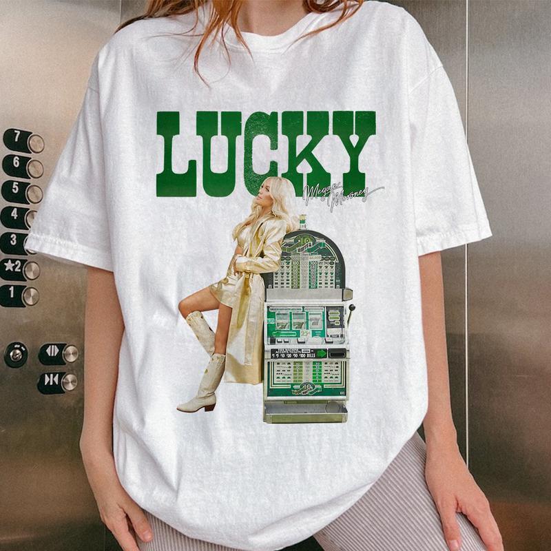 Megan Moroney lucky girl superstar pose shirt