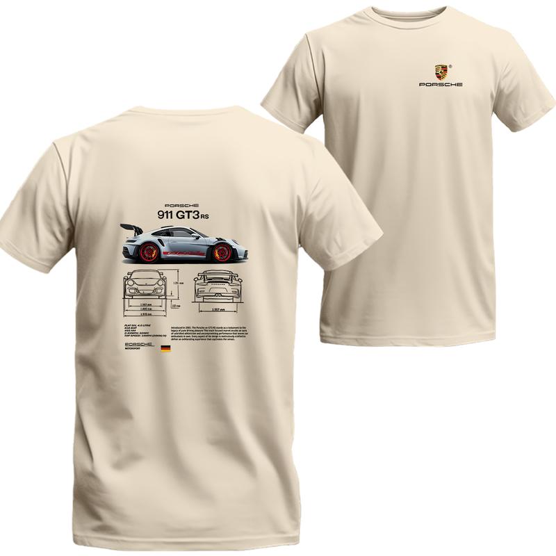Porsche 911 GT3 RS Aesthetic T-shirt, Retro Porsche 911 GT3,  Best choice, Menswear Top, porsche shirt