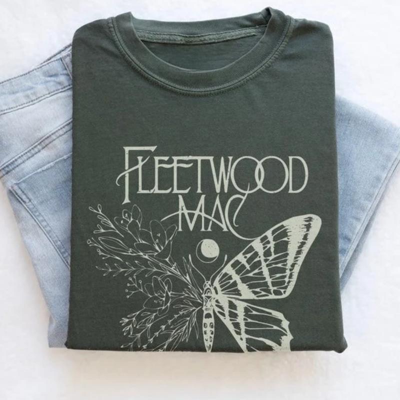Fleetwood Mac Retro Tee â€“ Perfect for Fans, Music Tour Style, Gift for Woman, Crew Neck, Trending T-shirt