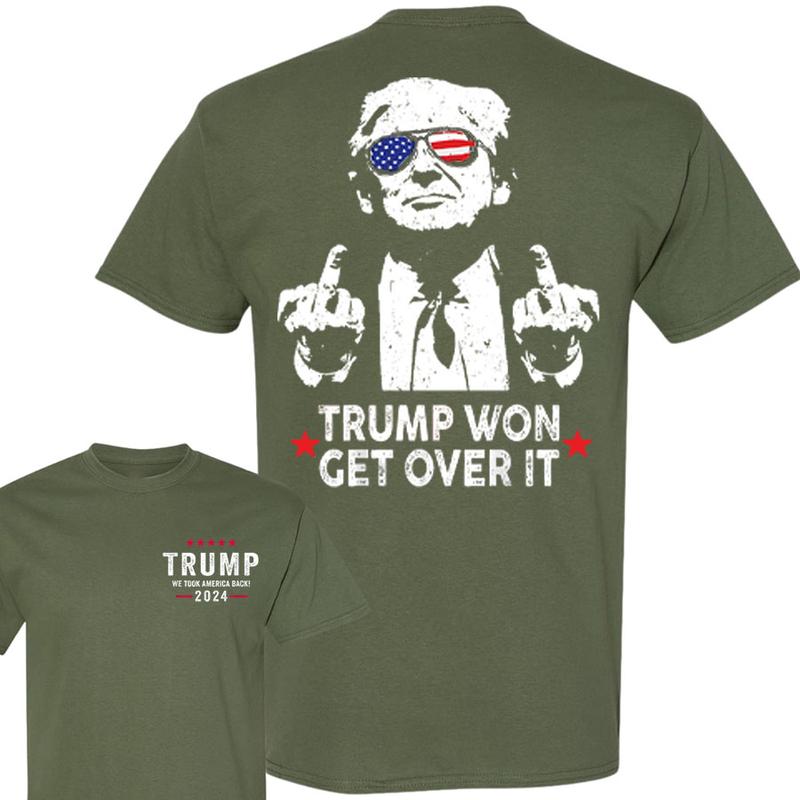 Trump Won Get Over It Funny T-Shirt 2024 Elections, Trump We Took America Back 2024 Shirt, Wins Inauguration 47, Gift For Trump Supporters