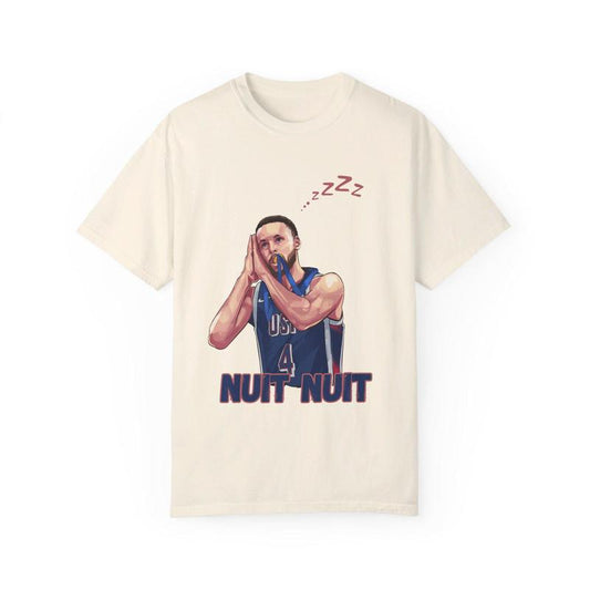 Steph Nuit Nuit Curry 2024 Funny Shirt, Basketball Shirt, Full Sizes, Full Color Cotton, Unisex Round Neck T-shirt for Men for Women