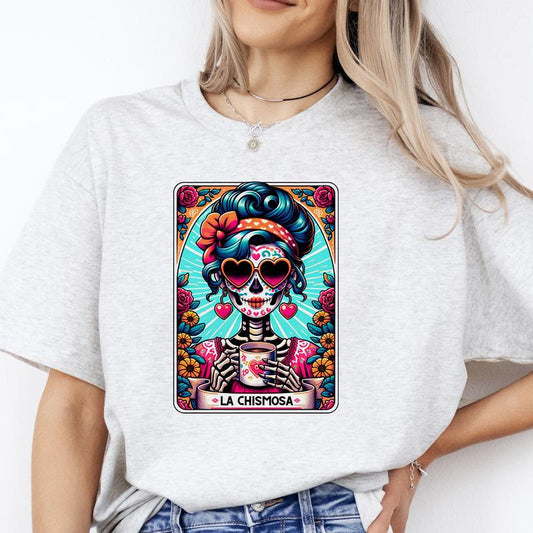 La Chismosa  T-Shirt -  Print is Sublimation, Unisex T-Shirt, Funny Tee, Funny Apparel, Gift Idea, Relaxed Fit, Casual Apparel, Cute Top, Great with J
