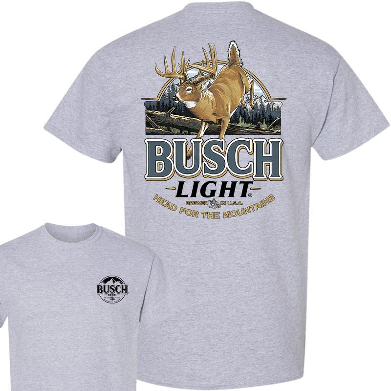 Busch Light, Limited Busch Light Deer Label Double Side Shirt, For Men, For Women, Cotton, Casual