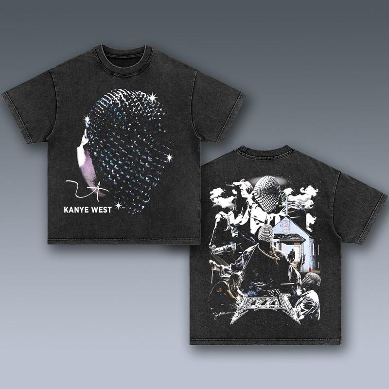 KANYE WEST BIG HEAD 2 SIDES Cotton Vintage Shirt To Match Sneaker Hiphop Clothing Rapper Merch Shirt, Hiphop Tour Concert 2024, Gift For Fan Y2K Aesth