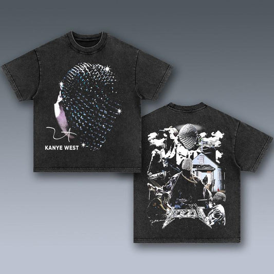 KANYE WEST BIG HEAD 2 SIDES Cotton Vintage Shirt To Match Sneaker Hiphop Clothing Rapper Merch Shirt, Hiphop Tour Concert 2024, Gift For Fan Y2K Aesth