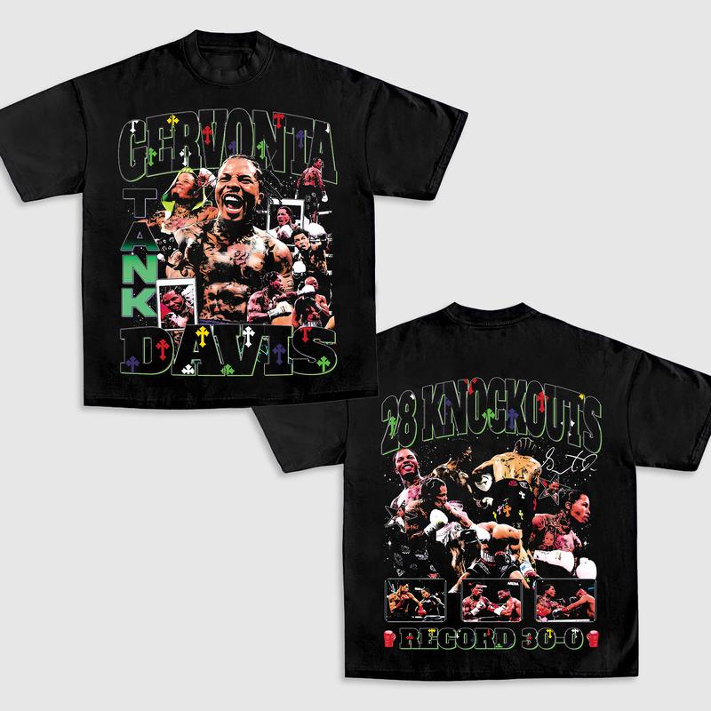 GERVONTA DAVIS TANK V2 TEE, Boxing T-shirt, Boxer Tee, Sports Shirt, UFC Shirt, Gift for Him Gift For Her Hoodie Sweatshirt Streetwear