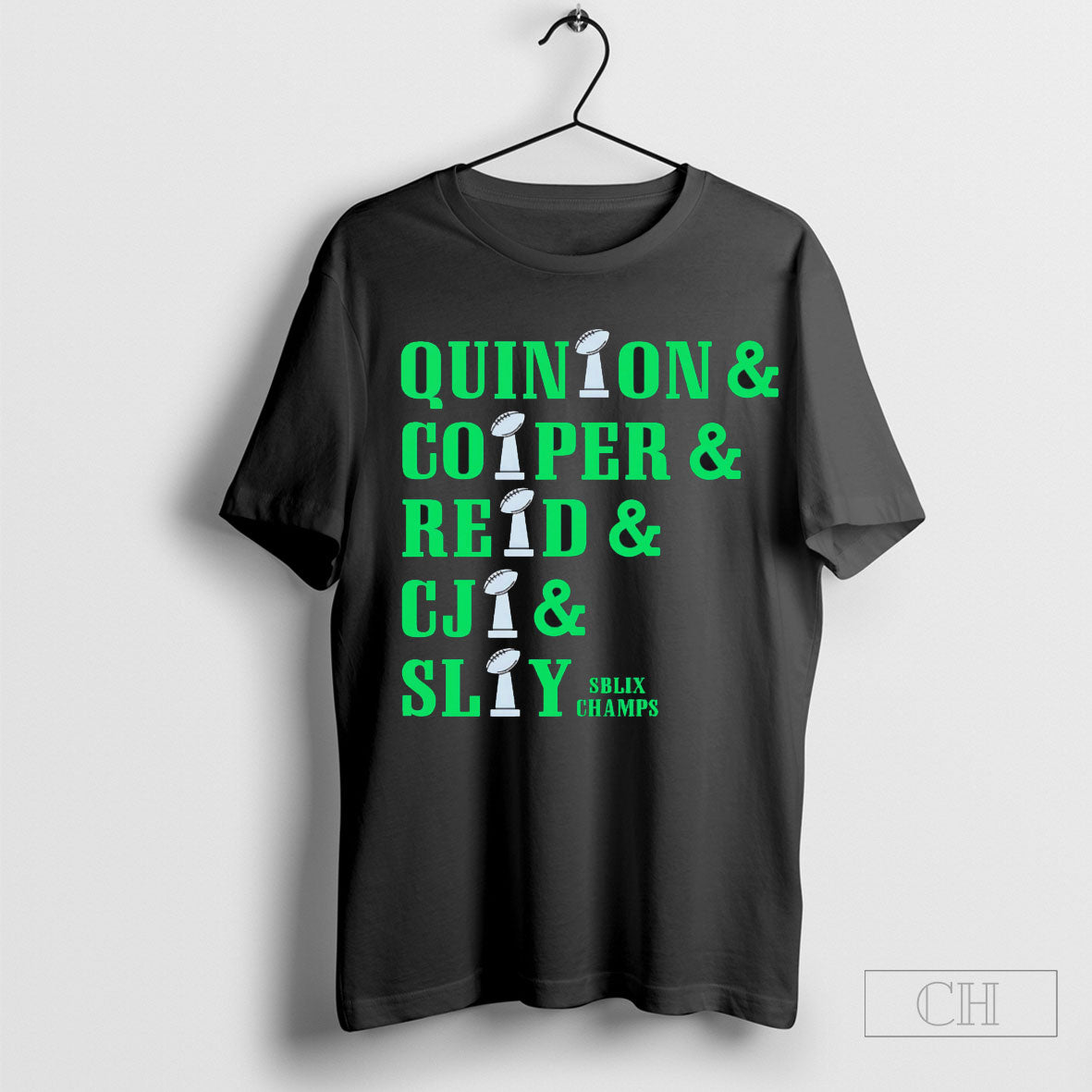 Philadelphia Eagles Quinyon And Cooper And Reed And C J And Slay Sblix Champs Trophy Shirt
