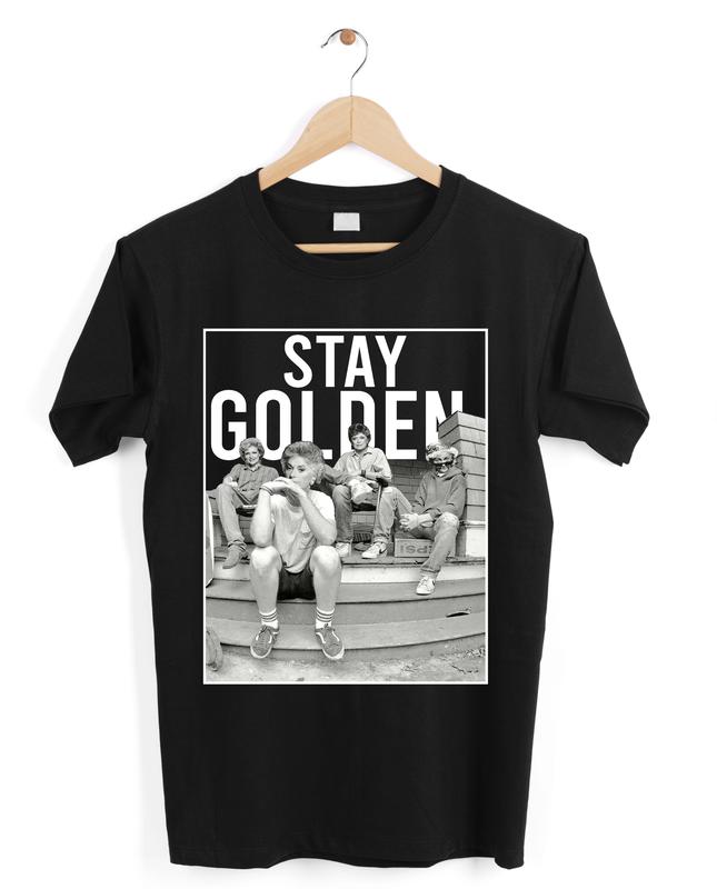 Stay Golden Golden Girls Vintage T-Shirt, Golden Girls Gifts Casual Collar Comfort Cotton