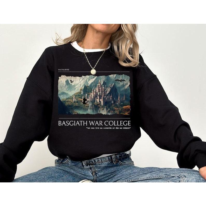 Fourth Wing Sweatshirt (OFFICIALLY LICENSED) Basgiath War College Sweatshirt, Iron Flame Crewneck Sweater, Fourth Wing Merch, Xaden Riorson