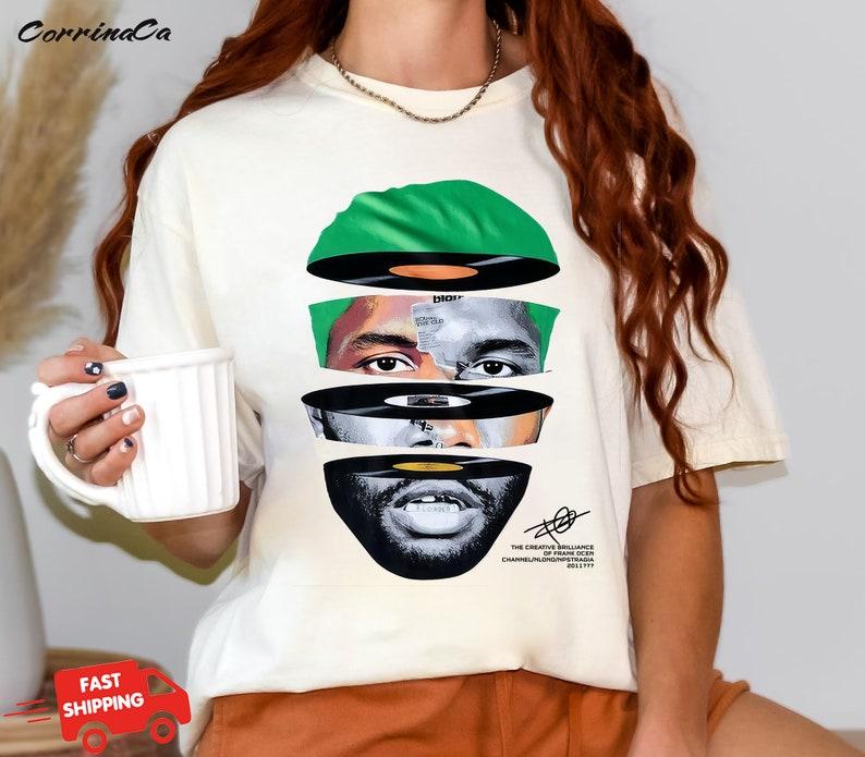 Frank Ocean Face T-shirt, Frank Ocean Album, Frank Hoodie, Blonded, Blond, Nostalgia, 90s vintage, Music Gift, Merch, album