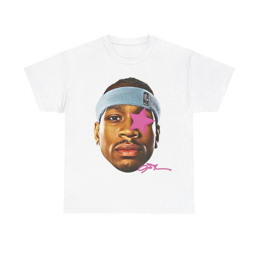 Allenn Iversonn Inspired Vintage Graphic T-shirt Heavy Cotton Tee Basketball Sreetwear 90s Styled Ai Shirt Hiphop Vibes Y2K Aesthetic Throwback Classi