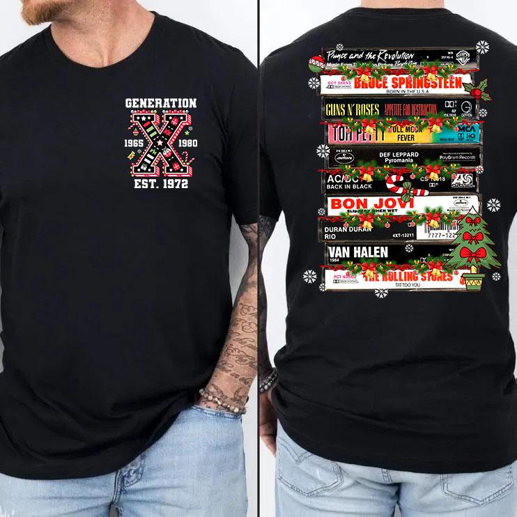 Gen X Christmas New T-Shirt Proud Members, Vintage Inspired Humor, Sarcasm Quotes