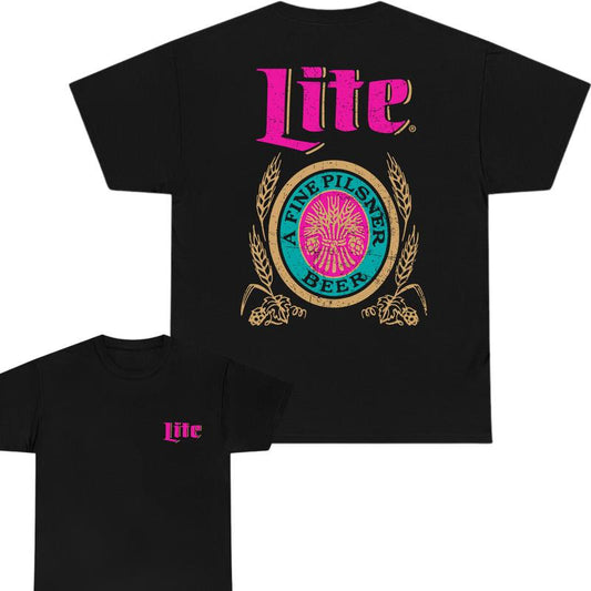 Miller Lite T-shirt, 2 Sides T-Shirt, Full Color, S to 3XL Sizes
