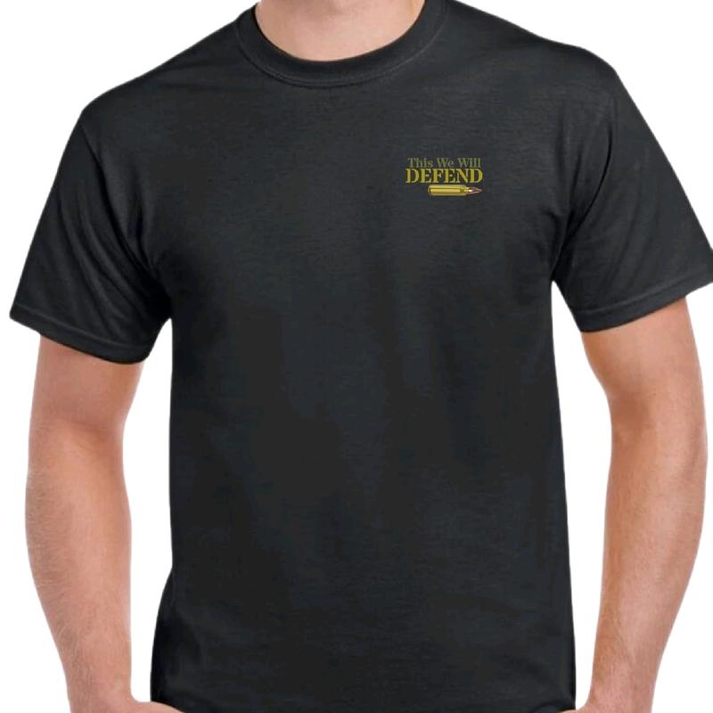 This We Will Defend Menswear T-Shirt, Statement Tee Casual Top, Crewneck Cotton Breathable Underwear Tshirt Shortsleeve