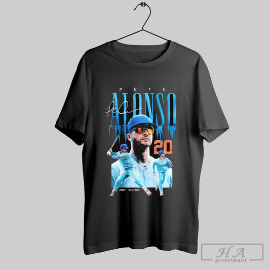 Polar Bear Pete Alonso No 20 New York Mets Mlb Baseball Graphic Signature T Shirt