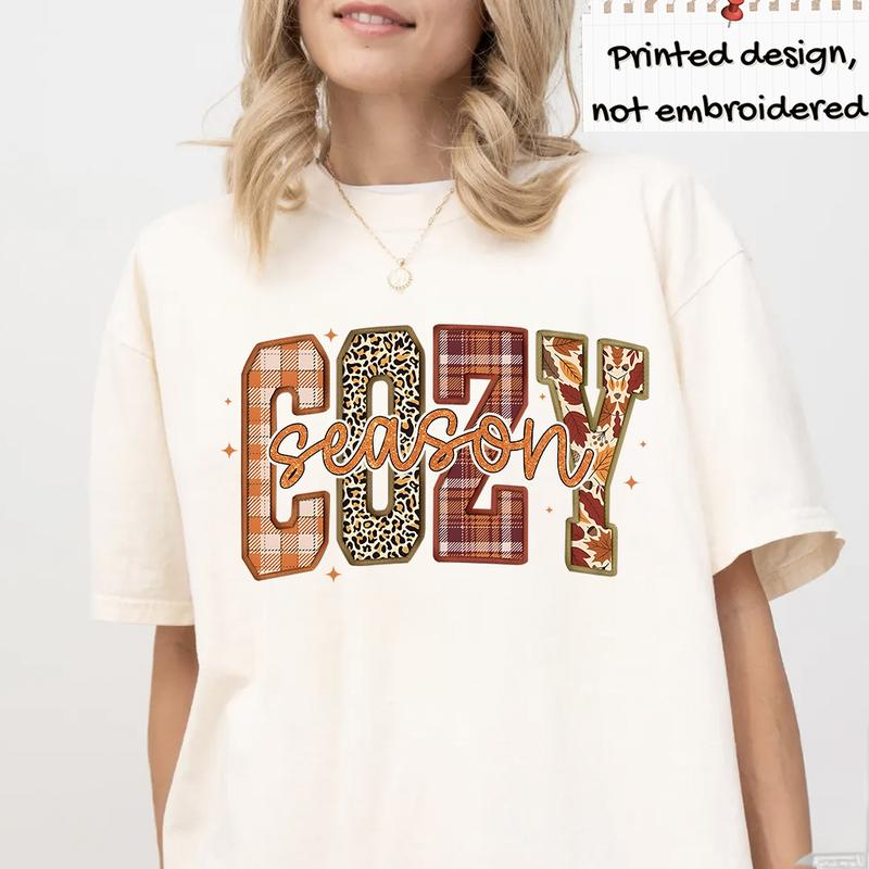 Cozy Season Sweatshirt, Women Fall Shirt, Christmas Shirts, Retro Fall Sweatshirt, Womens Fall Shirt, Get Cozy Sweatshirt, Christmas Gifts