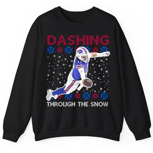 Josh Allen Football Sweatshirt, Buffalo Christmas Sweatshirt, Football Team Christmas Shirt, Gift For Men, Full Size Color