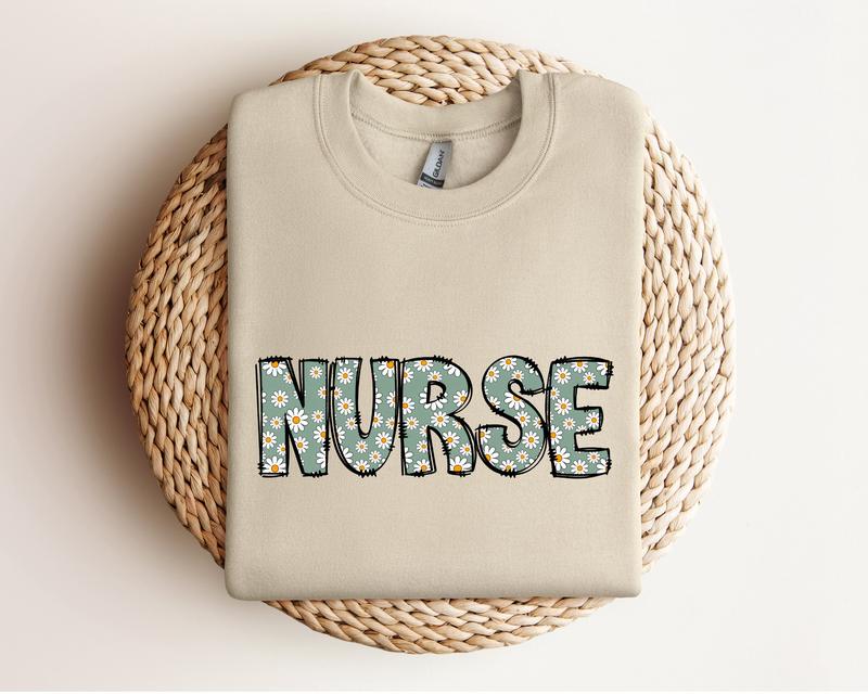 Daisy Nurse Sweatshirt, Gift for Nurse Daisy Hoodie, School Nurse Gift Sweater, Medical School Hoodie, Gift for Rn Crewneck