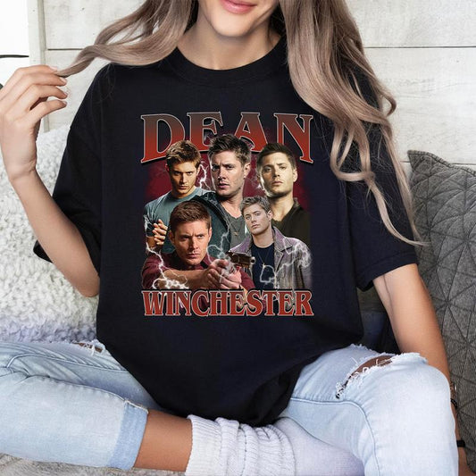 Dean TShirt, Winchester T Shirt, Gift For Woman and Man Unisex T-Shirt Sweatshirt Hoodie Casual Cotton Fabric Fashion Top Womenswear