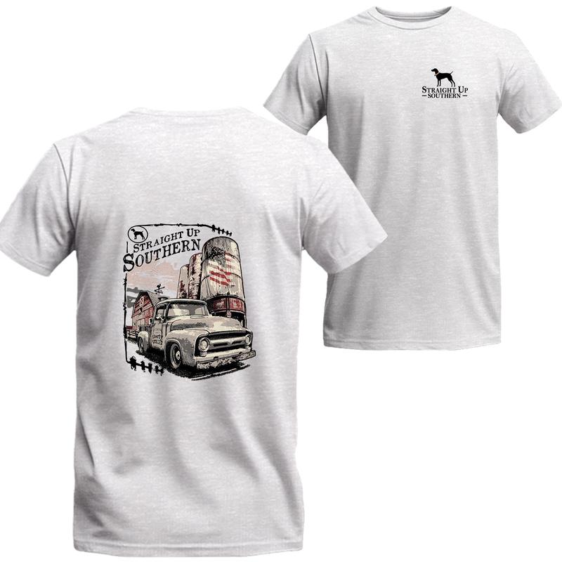 Mid Fifty - 50s Pickup Truck on the Farm T-shirt, Unisex T-shirt For Men, For Women, Best choice, Menswear Top, Beer Shirt Underwear Tshirt