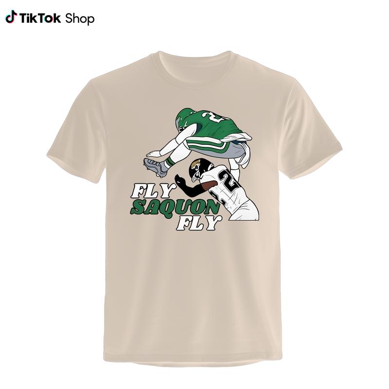 Fly Saqu0n Fly Eag Jumping Play Shirt, Philly Tee, Eag Shirt, Football T-Shirt