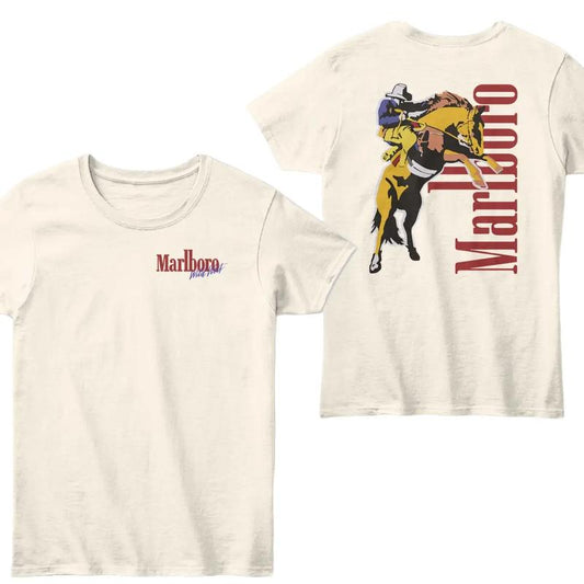 Vintage Marlboro Cowboy Wild West 2 Sides Shirt, Full Color, For Women, T-shirt For Her, Gift For Women, Women's Top, Casual, Fit, Womenswear, Fashion