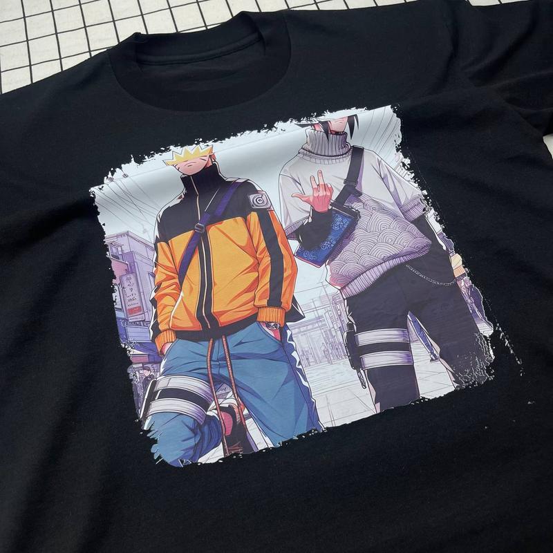 Narut0 and Sasuuke Shirt, Animee Shirt Sweatshirt Hoodie Unisex Cotton Comfort