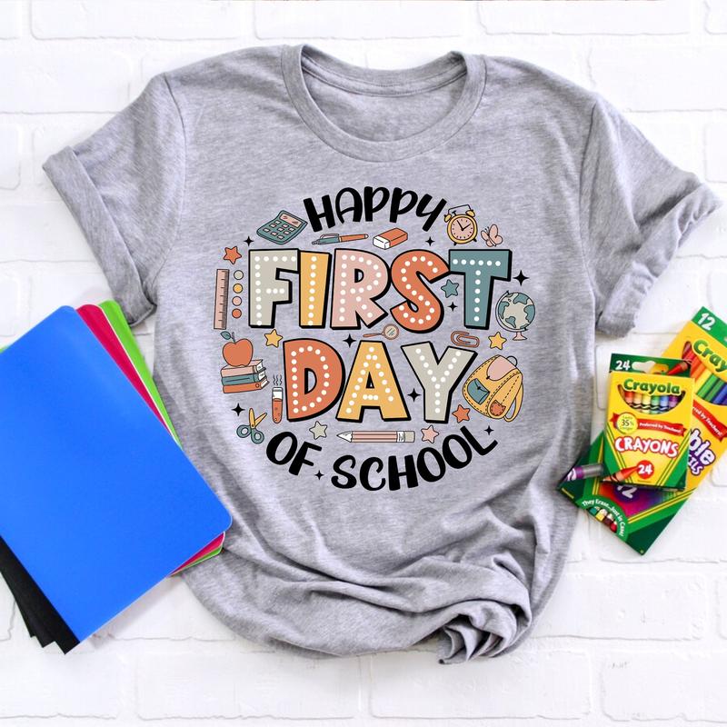 Happy First Day Of School Shirt, Teacher Gift, First Day of School Shirt, Back To School Shirt, 1st Day of School Shirt, Gift For Teacher Student, Tea