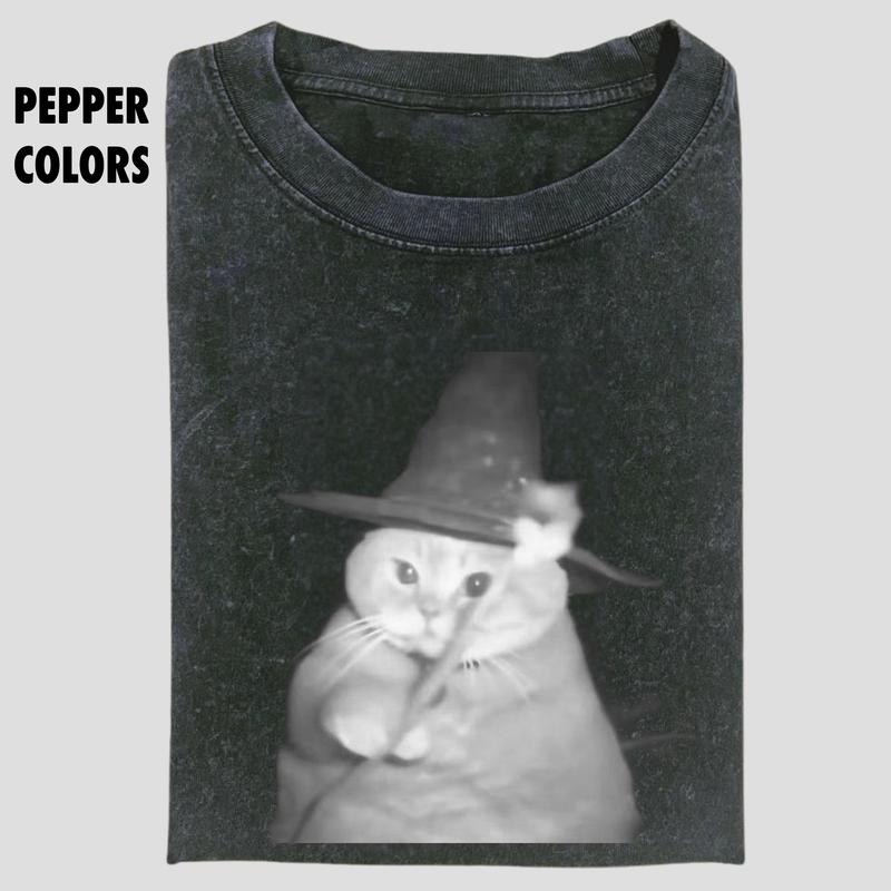 WIZARD CAT SHIRT, Funny The Lord Of The Rings Vintage Tee, WIZARD CAT Vintage Graphic Tee, Funny Shirt, meme shirts, Unisex T-Shirt, Menswear Womenswe