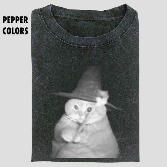 WIZARD CAT SHIRT, Funny The Lord Of The Rings Vintage Tee, WIZARD CAT Vintage Graphic Tee, Funny Shirt, meme shirts, Unisex T-Shirt, Menswear Womenswe