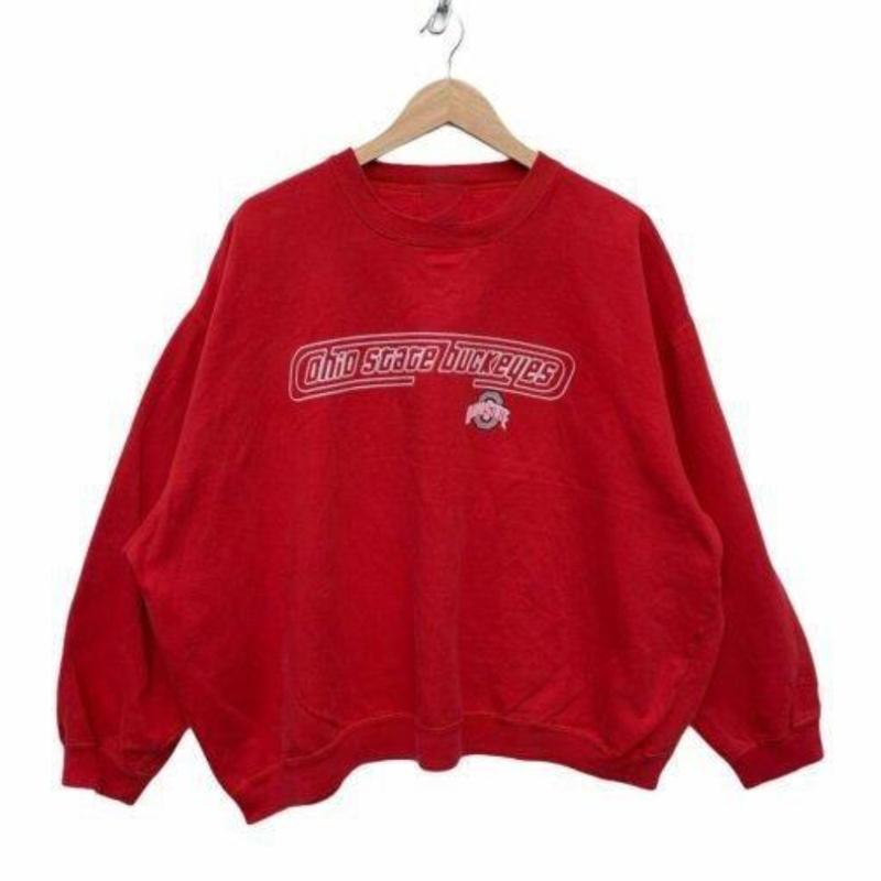 Vintage Starter Sweatshirt Ohio State Buckeyes Sweater Starter Football Team Ohio Ncaa Cotton Menswear