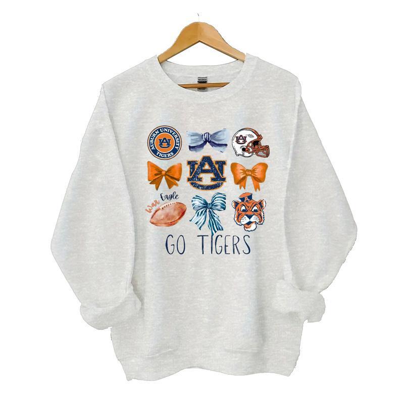 Auburn Tigers coquette Football Sweatshirt, Auburn University football Sweatshirt, Classic Cotton Sweaters Menswear Tops football fan Hoodie
