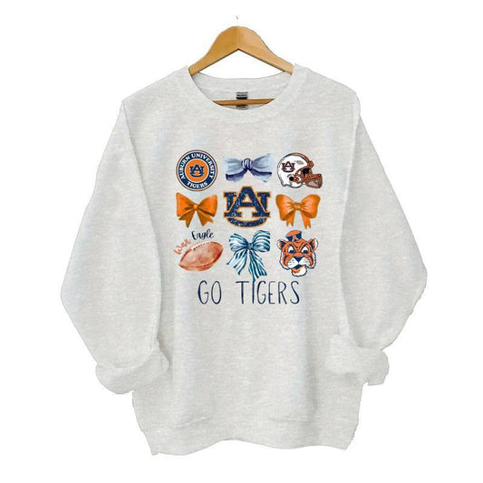 Auburn Tigers coquette Football Sweatshirt, Auburn University football Sweatshirt, Classic Cotton Sweaters Menswear Tops football fan Hoodie