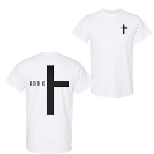 Cross T-Shirt, Christian Shirt, Catholic Faith T-Shirt, In God We Trust Man Shirt, Christian Man Gift For Men For Women