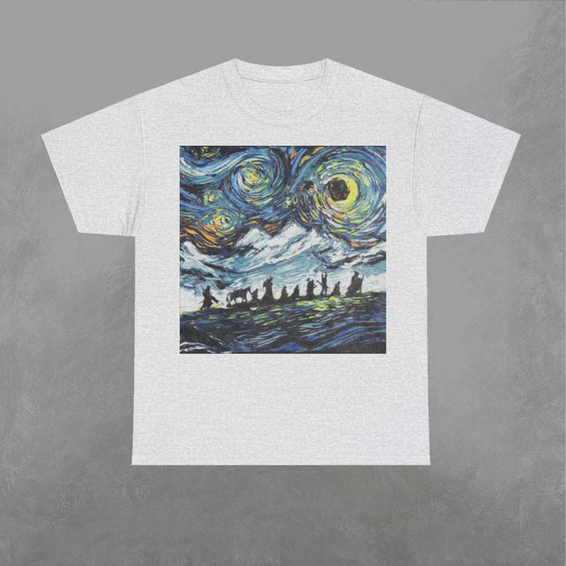 Van Gogh Lord Of The Ring Shirt, Gandaff Shirt, LOTR Lord Of The Ring Sweater, Movie Graphic Shirt Classic Fabric