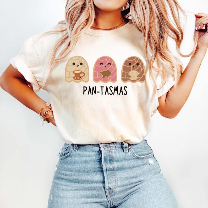 Funny Pantasmas Ghost Pan Dulce Tshirt, Cute Ghost Conchas Tees, Latina Shirt, Halloween Shirt