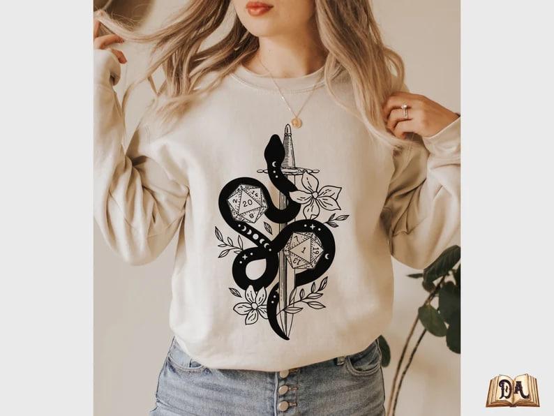 DND SWEATSHIRT, Dnd Hoodie, Dnd Sweater, Rogue sweatshirt, D&D sweater, D20 hoodie, Dungeon Master sweatshirt, Dungeons and Dragons