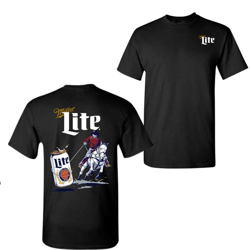 Miller Lite Rodeo 2 Sided T-Shirt, Miller Lite Unisex Shirt For Men, For Women