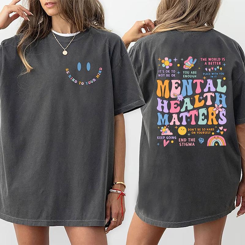 Mental Health Matters Shirt, Mental Health Shirts, Comfort Colors T-shirt, Women Inspirational Graphic Printed Shirts, Inspirational Gifts, Gift for H