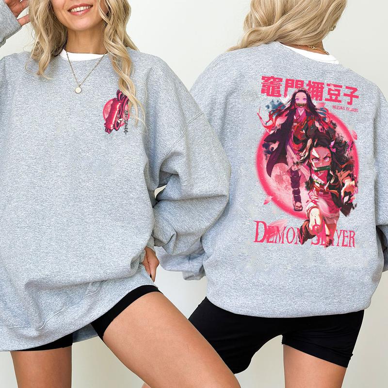 Nezuko Kamado Shirt, Nezuko Sun Breathing Sweatshirt Hoodie, To The Hashira Traing Sweatshirt Hoodie, Kimetsu No Yaiba Merch, Demon Slayer Outfit, Ani