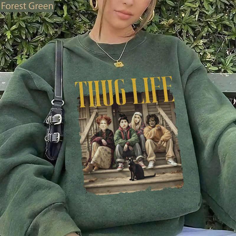 Thug Life Golden Girl Bad Witches Halloween Vintage Unisex T-Shirt, Sweatshirt, Hoodie Casual Collar halloween movie Comfort Cotton
