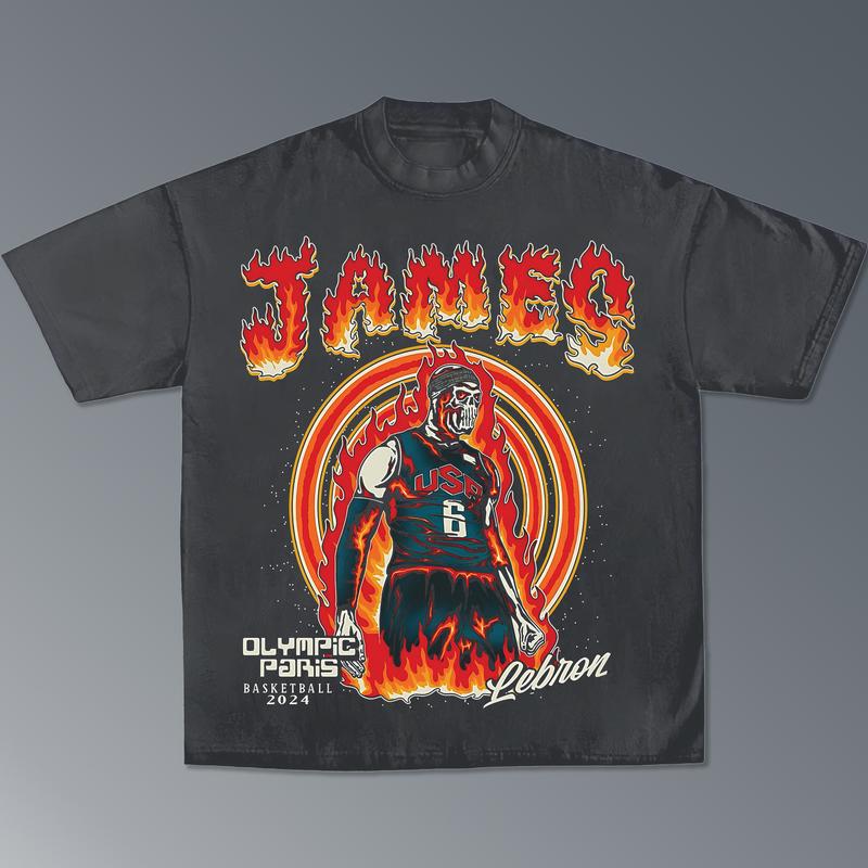 LEBRON JAMES Olympic 2024 Shirt, Basketball Shirt, Sport T-shirt, Unisex Crewneck Sport Classic T-Shirt, Gift For Him Her, Basketball Fans Clothing Co