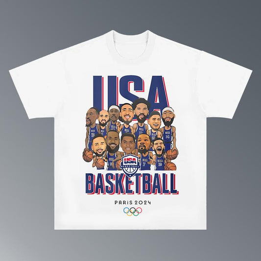 LEBRON'S T-shirt USA Basketball Olympic 2024, Hiphop Retro Vintage 90s Graphic Basketball Shirt, Basketball Fan, Team USA 2024 Shirt Clothing Menswear