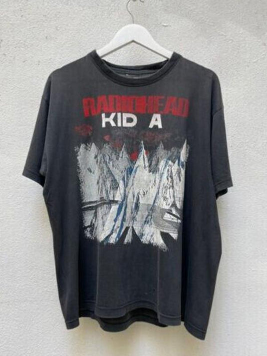 Vintage 2000 Radiohead Kid A Black T-shirt S-5XL Unisex, Radiohead 80S rock tour shirt, music vintage tour, tour band shirt