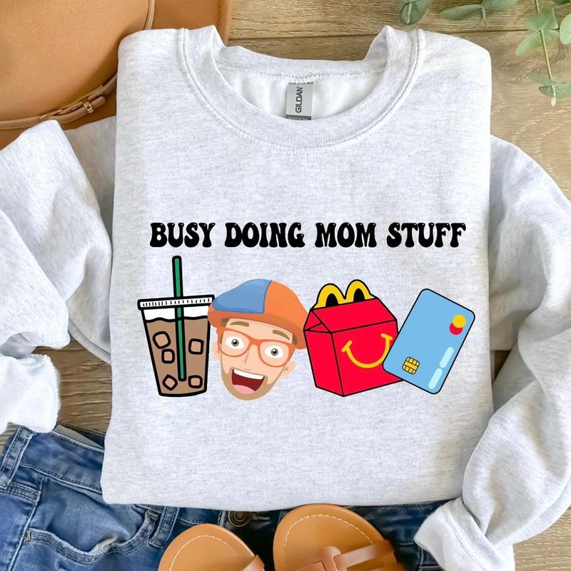 Busy Doing Mom Stuff Sweatshirt, T-shirt , Gift For mom - Style Selections - Choose Your Fit - Work From Home Wear - Non-gender Specific - Colorful Va