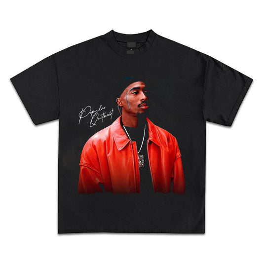 Tupac Birdie Edition Tee, 90s Bootleg Hip-Hop Streetwear