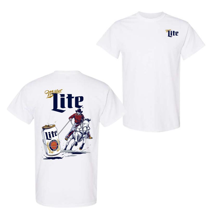 Miller Lite Rodeo 2 Sided T-Shirt, Miller Lite Unisex Shirt For Men, For Women