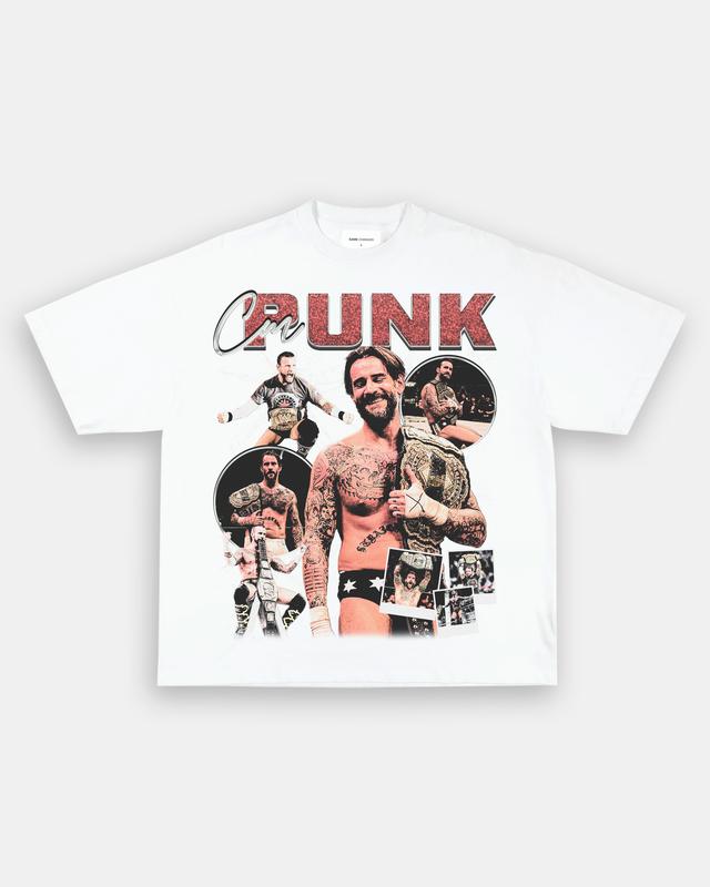 CM PUNK TEE, Wrestling Graphic Tee, Sports T-shirt, Athlete Shirt, Wrestling Gift, Fitness Tee Crewneck Clothing Cotton Menswear